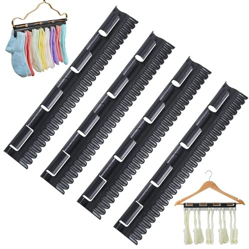 ZFRITP Sockenhalter Wäscheständer,4 Stück Winddicht Trockengestell Kunststoff,Socken Aufhänger Für Wäscheständer,Kunststoff Aufhänger Für Socken, Unterwäsche, Kleine Kleidung