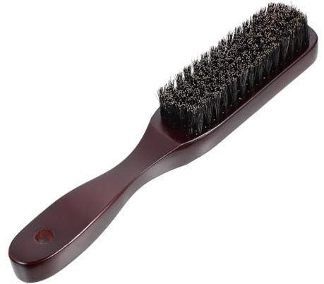 WRITWAA Bartbürste mit Holzgriff Rasierpinsel Gesichtsreinigungsbürste für Männer Salon und Reisegebrauch Schwarz