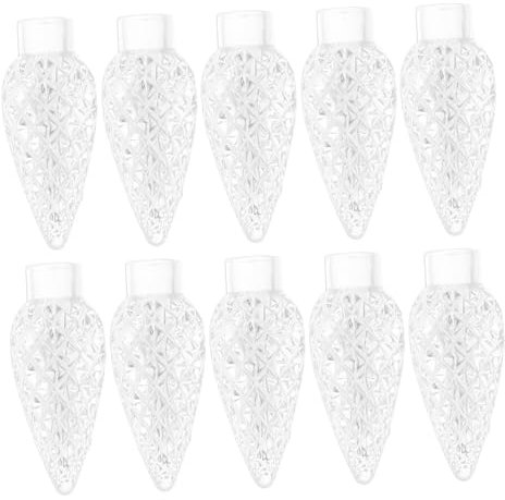 Lurrose Led Lichterkettenschirm Kunststoff Transparent Ersatz Lampenabdeckungen Für Garten Und Innenbereich 100 Stück Langlebig Dekorativ