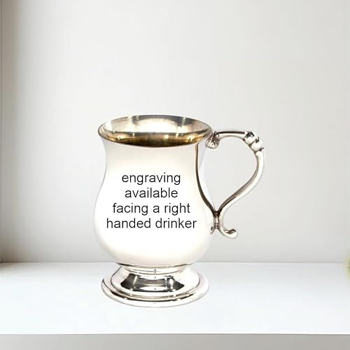 Wentworth Pewter – Baby Georgian Pewter Mug – Mini Tankard Keepsake – Traditional Christening or Baby Gift – Classic British Design – Handmade in UK – Engraving Available (with Engraving)
