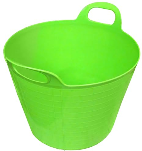 Green Flexible Tub with Handles Purple Flexi-Tub Plastic Storage Container for Animal Feed, Builders, Home Storage, Washing and Garden