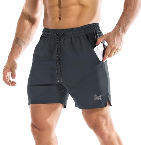 BROKIG Sporthose Herren Kurz Fitness Sport Trainingsshorts | Leichte Trainingshose Herren Kurz, Schnell Trocknend Laufhose Herren Kurz, Gym Shorts Herren Trainingsshorts