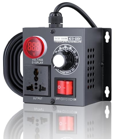 5000W AC 220V Voltage Regulator, SCR Electronic Stepless Motor Speed Controller with LED Display, High Precision Adjustable Dimmer for Household Appliances and Electrical Equipment (5000, Watts)