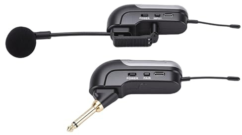Microfono per Fisarmonica Wireless Suono Ad Alta Definizione Batteria 6H a Lungo Raggio da 30 M per Spettacoli di Musica Dal ABS