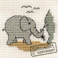 Mouseloft Mini Cross Stitch Kit - Baby Elephant, Stitchlets Collection