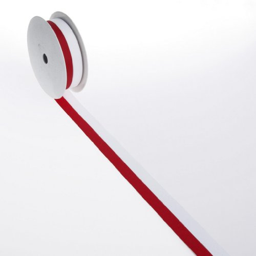 Nationalband Polen + Vereinsband - rot, weiß - 40 mm x 25 m - 2436 40 71