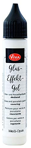 Viva Decor Glaseffekt-Gel, 25 ml, weiß deckend