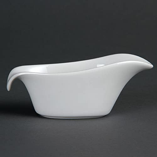 Olympia Whiteware Gravy Boats Gravy Boat Serving Dish Dishware Food Catering Tableware Kitchen Home Restaurant Hotel Pub Cafe 85ml 3oz 85ml. White. Pack quantity: 6.