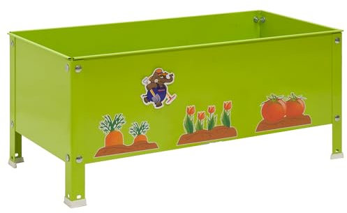 SimonRack Jardinieres Exterieures, Trous de Drainage, Capacité 200 L, 410x700x300 mm Vert -Simon Garden