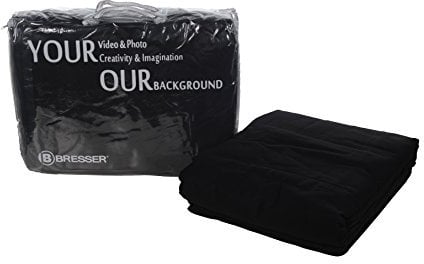 Bresser F001312 Baumwolle Fotostudio Stoff Hintergrund 4x6 m schwarz