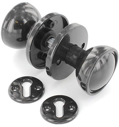 Brown Plastic Round Mortice Door Knob Set – 60mm