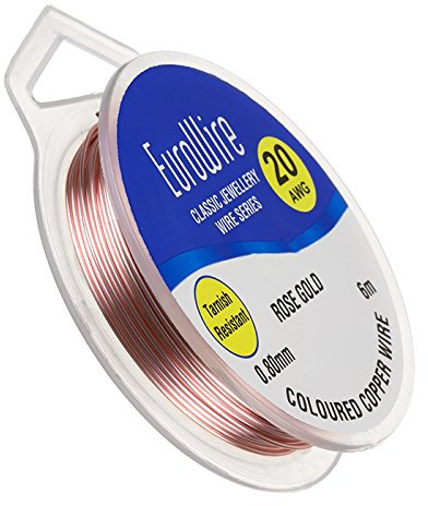 0.8mm Copper Craft Wire Rose Gold 20 Gauge 6 Metre Reel