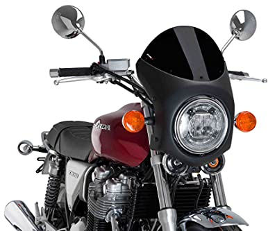 Puig 9553N Retro-Halbverkleidung optimierte Aerodynamik, Schwarz
