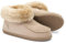 Vanuba Peppin Handmade Damen Hausschuhe, Naturleder, 100% Schafwolle, Warme und Bequeme Hausschuhe, Leder Beige/Beige, 41 EU