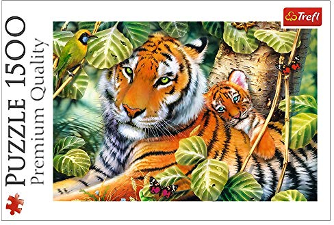 Trefl 916 26159 Zwei EA 1500 Teile, Premium Quality, für Erwachsene und Kinder ab 12 Jahren 1500pcs Two Tigers, Coloured, Zwei Tiger