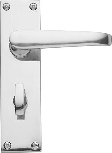Architectural Hardware Howdens Bertelli Victorian Bathroom Lock Door Handles Polished Chrome