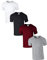 Pack of 4 Premium Crew Neck T-Shirt Plain Regular Fit Short Sleeve 100% Cotton 180gsm 3XL Multi