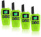 Retevis RA635 Walkie Talkies 4er Pack, PMR446 Lizenzfrei 16 Kanäle, LED-Taschenlampe, 10 Ruftöne, VOX Freisprecheinrichtung, Walkie-Talkie für Familien im Freien (Grün)