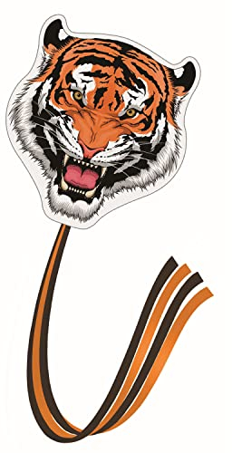 Günther Flugspiele 1153 - Einleiner-Drachen Tiger, ca. 70 x 74 cm, Kinderdrachen aus robustem Polyester, für Kinder ab 6 Jahren, inkl. Griff und Drachenschnur