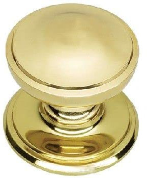 Ironmongery Solutions® Centre Door Knob for Doors, Door Knob, Gate Handle, Door Knob Handles in Polished Brass Finish Size 100mm