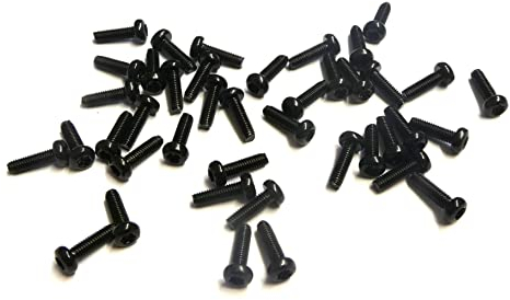 Schrauben Linsenkopf DIN 7985 TX - Edelstahl A2 SCHWARZ - M2 - M2,5 - M3 ISO14583 (M 2 x 6mm, 50)