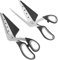 Detachable Pizza Scissors Multifunctional Stainless Steel Pizza Scissors Pizza Spatula Pizza Cutter Two-in-one with Lasting Sharp Blade and Soft Rubber Handle for Pizza Steak Barbecue Muffins