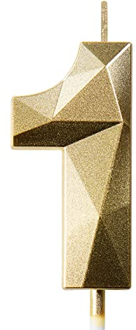 Geburtstagskerzen Zahlen Kerze 1 Tortendeko 1. Geburtstag Junge Mädchen Kerzen Geburtstag Gold 0-9 Zahlen Geburtstagskerzen für Torte