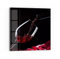 DEQORI Glasbild Echtglas | Motiv Rotwein ins Glas gegossen | quadratisch einteilig 30x30 cm | schöne Dekoration | Wandbild für Wohnzimmer, Schlafzimmer, Flur & Küche | moderne Wanddeko