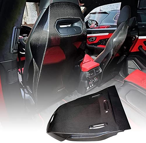 XUETAO Trockene Kohlefaser-Rückenlehnenbezüge für Lamborghini Urus 2018-2022 Base Sport Utility 4-Türer Rücksitz Innendekoration Aufkleber (2 Stück/Set)