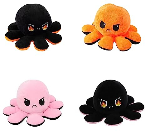 Liwein 2PCS Octopus Plüschtier, Oktopus Plüsch Wenden,Krake Plüschtier,Plüsch Octopus Spielzeug,Wenden Plüschtier,Octopus Plüschtiere,für Kinder Mädchen Jungen Freunde Geburtstagsfeiern Dekorationen