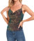 MINTLIMIT Women's Sequin Cami Top Sleeveless Sparkle Spaghetti Strap Club Party Crop Top