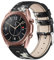 Vancle für Samsung Galaxy Watch 3 41mm Armband Leder Damen Herren,Weiches Atmungsaktives Leder Sport Armband Ersatzarmbänder für Samsung Galaxy Watch 3 Armband 41mm(Schwarzgraue Blume)
