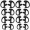 SG Store 8 Pairs Earmould Silicone Earpiece Earbud Earplug for Most Coil Tube Audio Kits Replacement Ear Insert for Left and Right Ears S/M/L Black