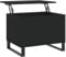 vidaXL Table Basse, Table d'Appoint avec Dessus Relevable, Bout de Canapé avec Pieds, Meuble de Rangement Salon, Moderne, Noir Bois d'Ingénierie