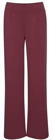 b.young BYRIZETTA Wide Pants 2 Damen Hose Stoffhose mit Stretch Wide Leg weites Bein mit elastischem Bund und Bundfalten