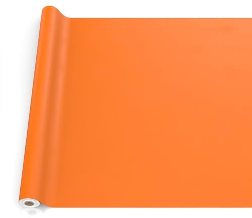 ANRO Nappe en Toile cirée, Lavable, Bord coupé, pour Table de Jardin, extérieur et intérieur, 240 x 140 cm, Oranges