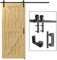 LTIYITL 5FT/152CM Sliding Door Hardware Heavy Duty Barn Door Sliding Kit Full Set Contains Door Handle and Floor Guide