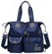 Freitag Taschen Handtasche für Frauen Wasserdichte Nylon-Umhängetasche Schulterhandtasche Schnittmuster Taschen (Blue, One Size)