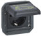 LEGRAND, Plexo 069818L Prise AP-EV pour pièces humides 230 V 16 A IP55 Connecteurs automatiques Schuko avec couvercle rabattable Marquage de voiture électronique Anthracite