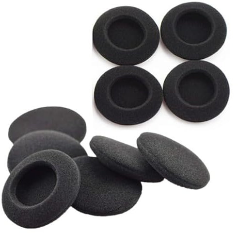 5Paar Schwarz Ersatz-Ohrpolster aus Schaumstoff,kompatibel mit Logitech für H600, H330,H340,Schwarz,60 mm, weich,bequemer Schwamm,langlebig und flexibel,Kopfhörer and Zubehör,Ohrpolster