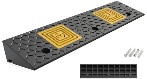 Gummi-Autobordstein-Rampe, Heavy Duty Schwelle Rampe for Garage Gehweg Rollstuhl Fahrrad Motorrad(100x30x12 cm(40x12x4.7 in))
