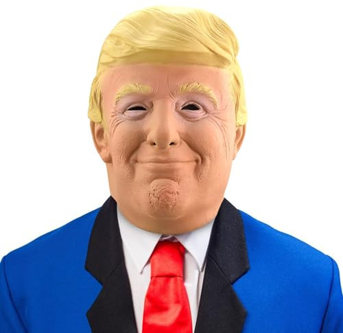 Hpbaggy Donald Trump Latex Maske,President Donald Trump Politiker-Maske,Erwachsenenkostüm Donald Trump Präsident