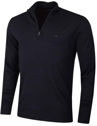 J.Lindeberg Mens Merino Blend Turtleneck 1/2 Zip Golf Sweater