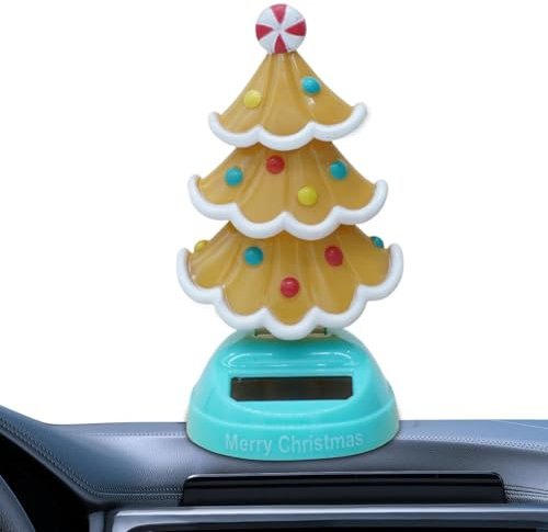 Jouet de danse solaire arbre de Noël - Jouet de danse solaire de Noël - Petit faux arbre de Noël en mouvement - Arbre à bascule solaire - Nouvel arbre de Noël mobile pour bureau, rebord de fenêtre