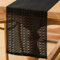Tischläufer Boho Deko Schwarz Makramee Tisch Läufer Frühling Gehäkelte Spitze Tischläufer Schmal Vintage Table Runner Kurz Hochzeit Party Tischdeko Outdoor 30x140 cm