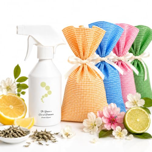 I PROFUMATORI Spray parfum d’ambiance fragrance Thé Blanc et Fleurs de Printemps, floral et agrumé au parfum frais et relaxant, désodorisant maison et bureau, 250 ml