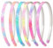 Nenjindz Glitzer-Haarreif Glitzernde Stirnband,6Stück Regenbogen-Pailletten Haarreifen,Niedliche Rutschfeste Dicke Kunststoff-Haarbänder mit Zähnen,Glitzernd Haar-Accessoire für Kinder kleine Mädchen