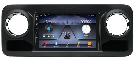 Radio estéreo Android 13 de Doble DIN para Mercedes Benz Sprinter (2018-2022), Pantalla táctil de 10, Bluetooth, CarPlay, Control por Voz, WiFi, USB, GPS y Control en el Volante.