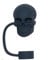 Skull Straw Covers Cap,Silicone Splash Proof Straw Topper for Stanley Cup,10mm Straw Covers Reusable Straw Cap Stopper for Straws Tip Lids(Black)