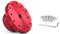 Lenkradnaben-Adapter,Snap-off Lenkradadapter Aluminium-Lenkradadapter 75 Mm, Sim-Racing-Gaming-Lenkrad, Passend Für Thrustmaster T300, T500, TS-PC, TS-XW(Red)